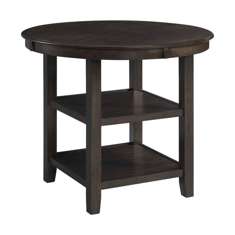 Taylor Counter Height Dining Table Walnut - Picket House Furnishings: Modern Style, 4-Seater, Storage Base, Acacia Surface