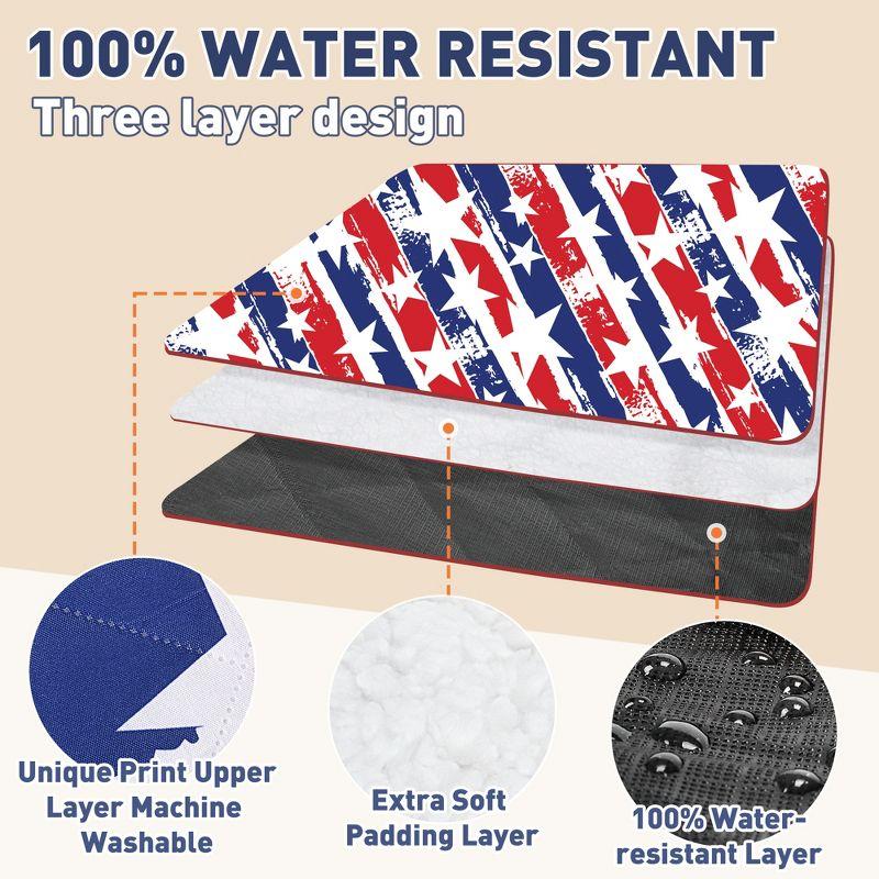 Tirrinia Picnic Blanket Extra Large Waterproof Lightweight Portable Outdoor Mat for Family Camping, Travel, Park, Beach, Hiking, Stadium, Concerts ( Striped Print, 70''X80'') - Machine Washable