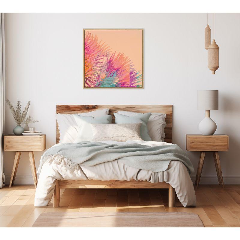 Kate & Laurel All Things Decor 30"x30" Sylvie Sun Burn 2 Wall Art by Alicia Bock Natural: Contemporary Style, Framed Canvas