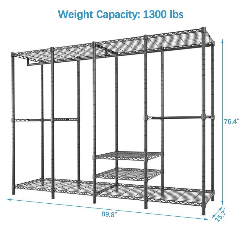 VIPEK V40 Plus Extra Large Clothes Rack Heavy Duty Clothing Rack, Closet Organizer System Freestanding Wardrobe, Max Load 1300lbs