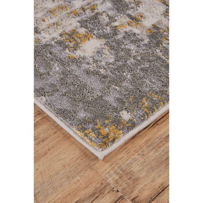 Waldor Modern Abstract Gray/Gold Area Rug