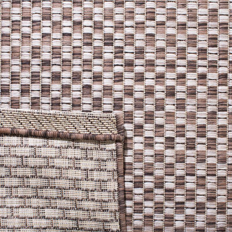 Courtyard CY8653 Power Loomed Indoor and Outdoor Runner Rug - Light Brown/Light Grey - 2'3"x6'7" - Safavieh