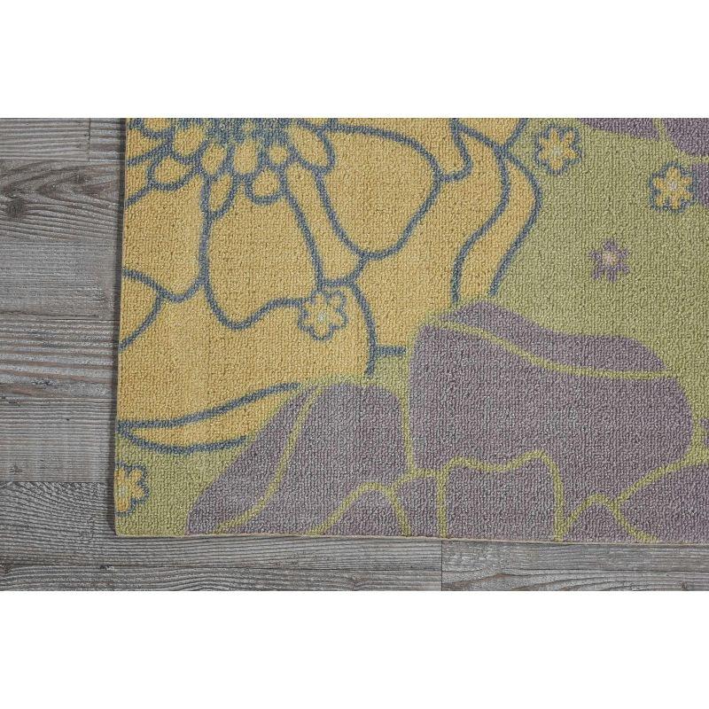 Nourison Home & Garden Green Indoor/Outdoor Area Rug RS021 5'3" x 5'3"