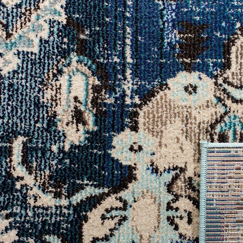 Monaco MNC243 Power Loomed Indoor Area Rug - Navy/Light Blue - 5'1"x7'7" - Safavieh