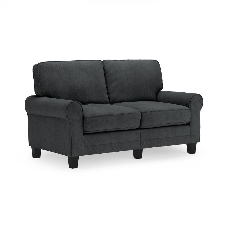 Serta Copenhagen 61" Rolled Arm Sofa, Easy Care Fabric, Soft Pillow Back, Pocket Coil Seat Cushions