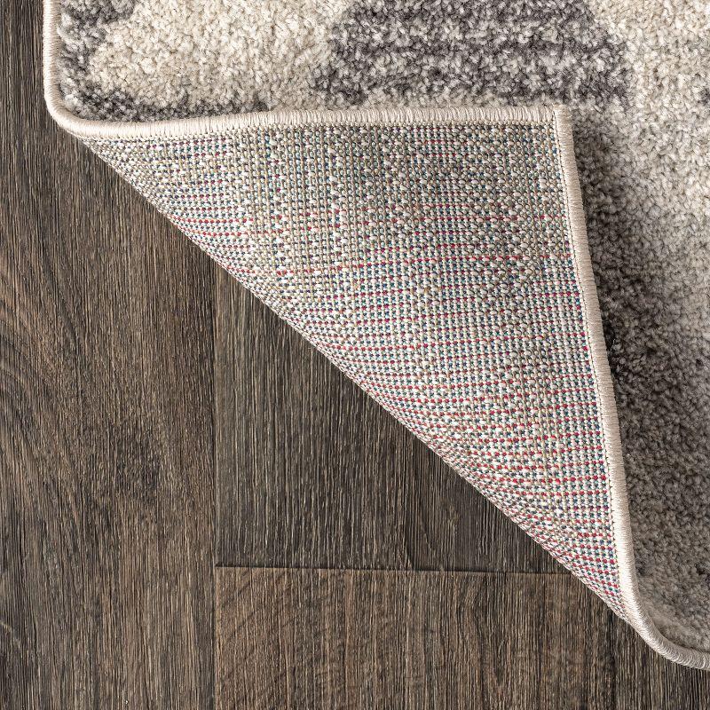 JONATHAN Y Aisha Moroccan Triangle Geometric Cream/Gray 5' Square Area Rug