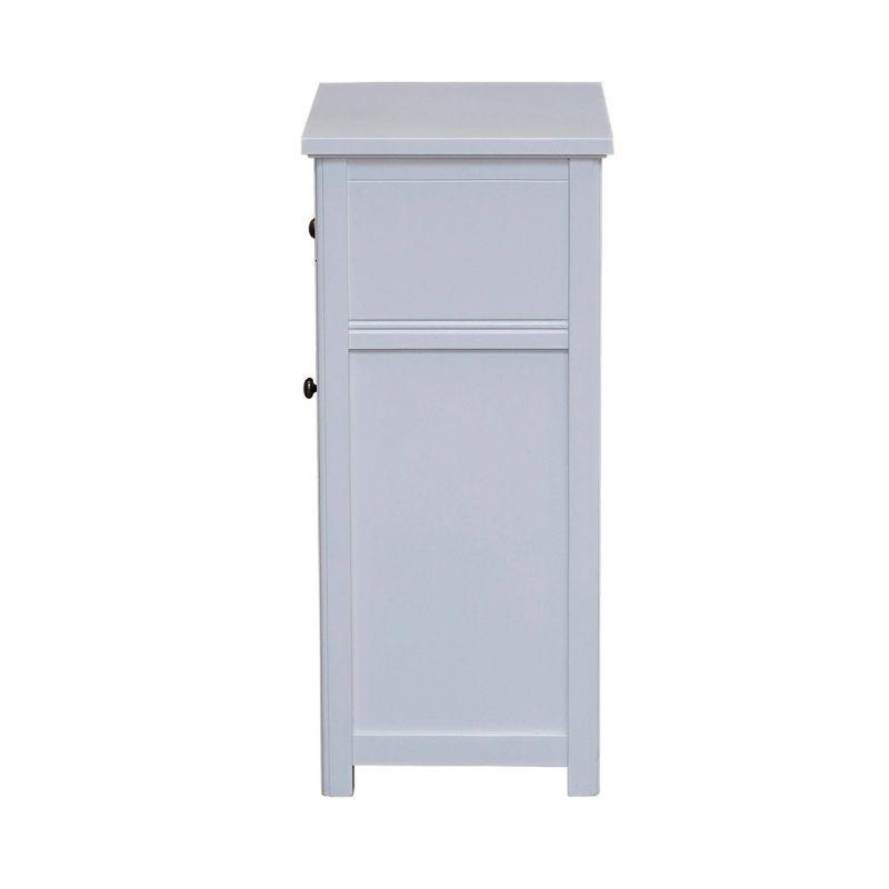 Elegant White 32.7" Floor Cabinet with Adjustable Shelving