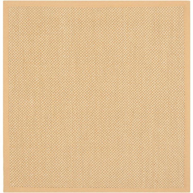 Natural Fiber NF443 Power Loomed Area Rug - Maize/Wheat - 6'x6' - Safavieh.