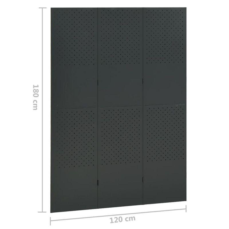 vidaXL VidaXL Room Divider Freestanding Privacy Screen for Room Separation Steel