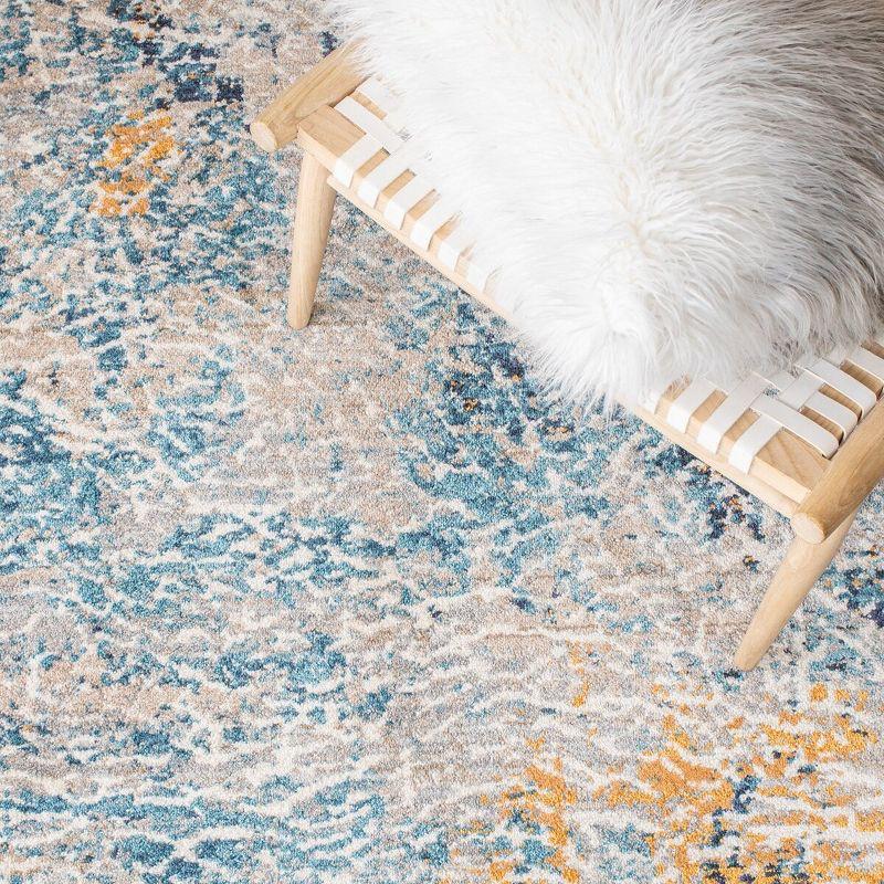 Madison MAD494 Power Loomed Area Rug - Grey/Blue - 6'7"x6'7" - Safavieh.