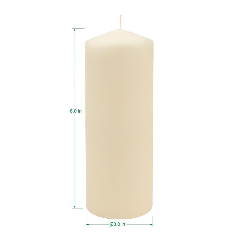 6pk Pillar Candles Ivory - Stonebriar Collection