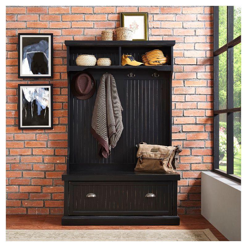 Seaside Hall Tree 40'' Wide with Bench and Shoe Storage