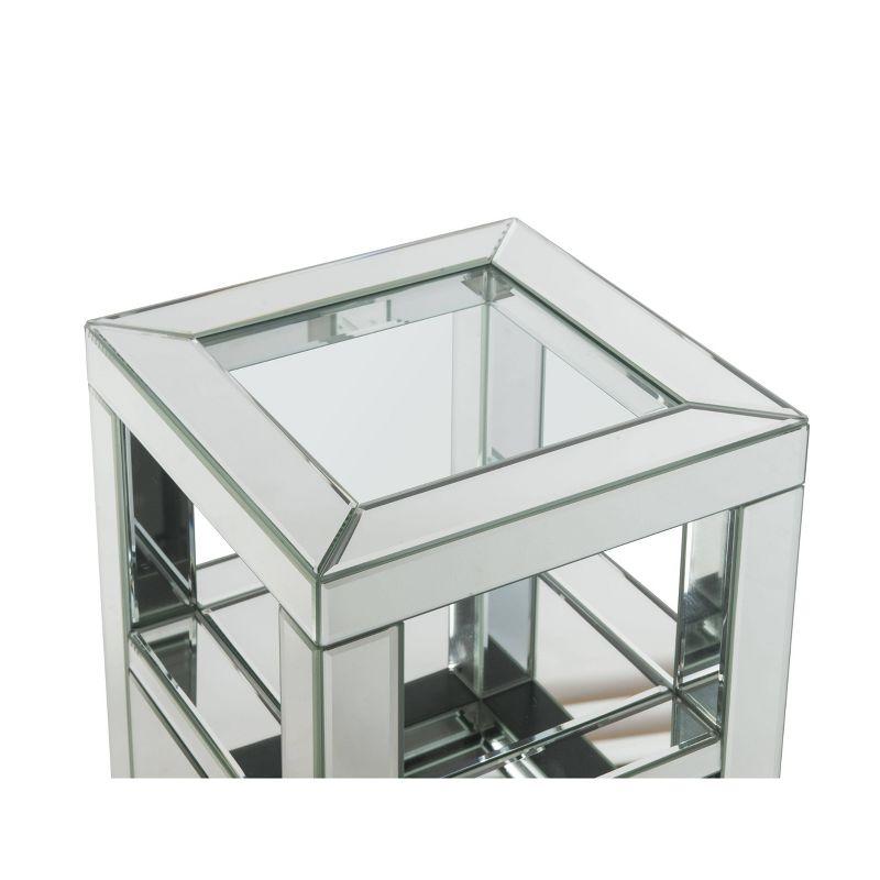 12" Noralie Accent Table Mirrored/Faux Diamonds - Acme Furniture