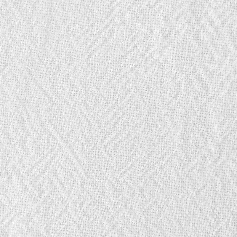 2pc 52"x36" Archaeo Washed Cotton Twist Tab Cafe Curtain Tier Pair White: Kitchen Curtains, 36 Inch, Solid Pattern
