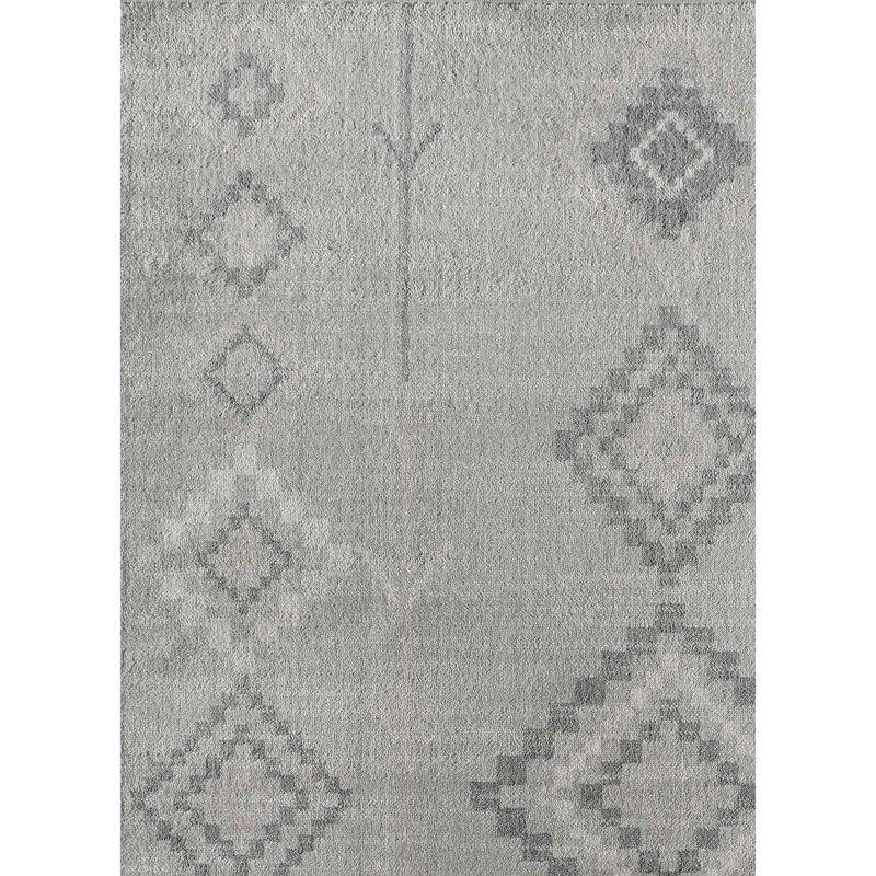 Bodrum Tribal Native Fog Area Rug