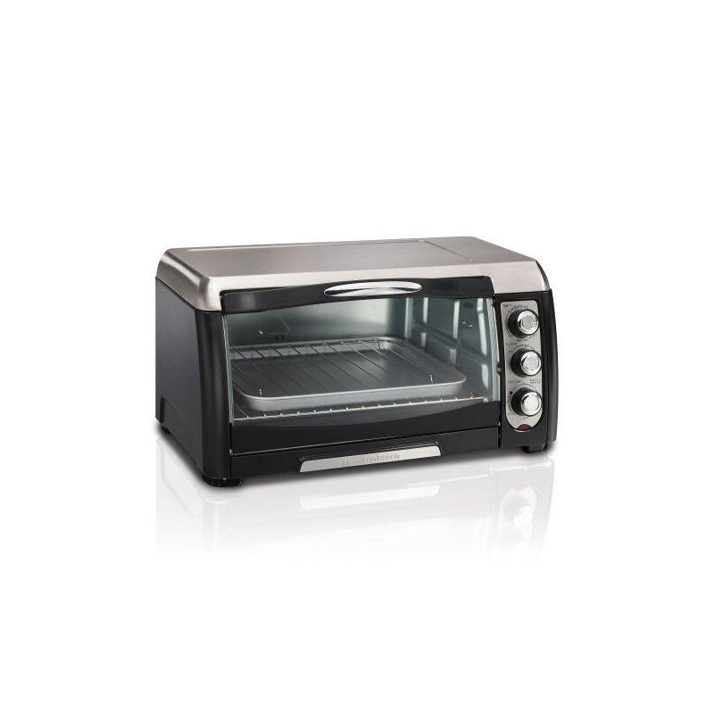 Hamilton Beach 6 Slice Capacity Toaster Oven 31330D: Countertop, 12" Pizza, 1400W, Black, Freestanding, Dishwasher-Safe Parts