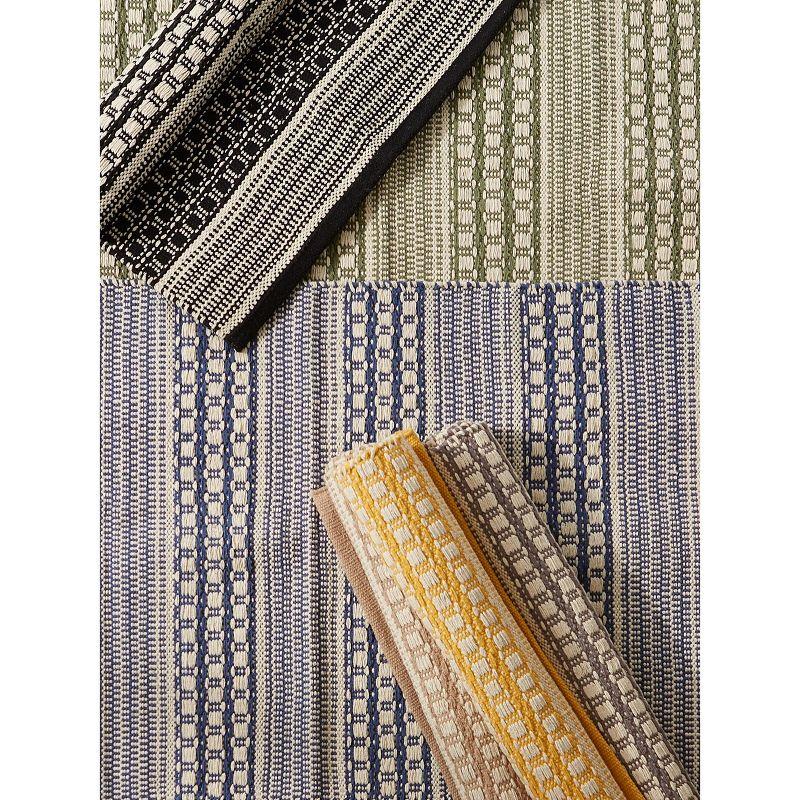 Design Imports Modern Dobby Stripe - Black - 2 X 3 Ft