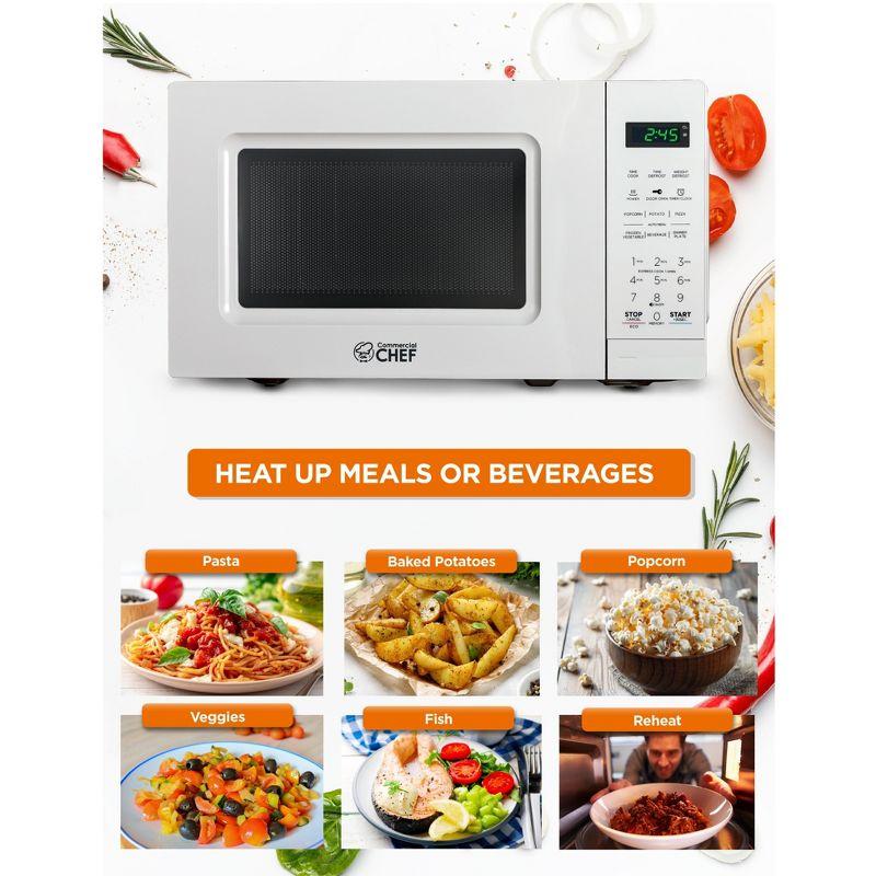 Commercial Chef 0.7 Cubic Feet 700 Watt Countertop Microwave