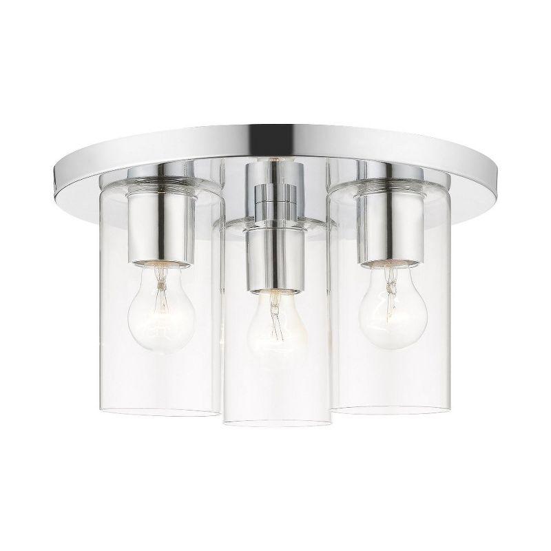 Livex Lighting Zurich 3 - Light Flush Mount in  Polished Chrome