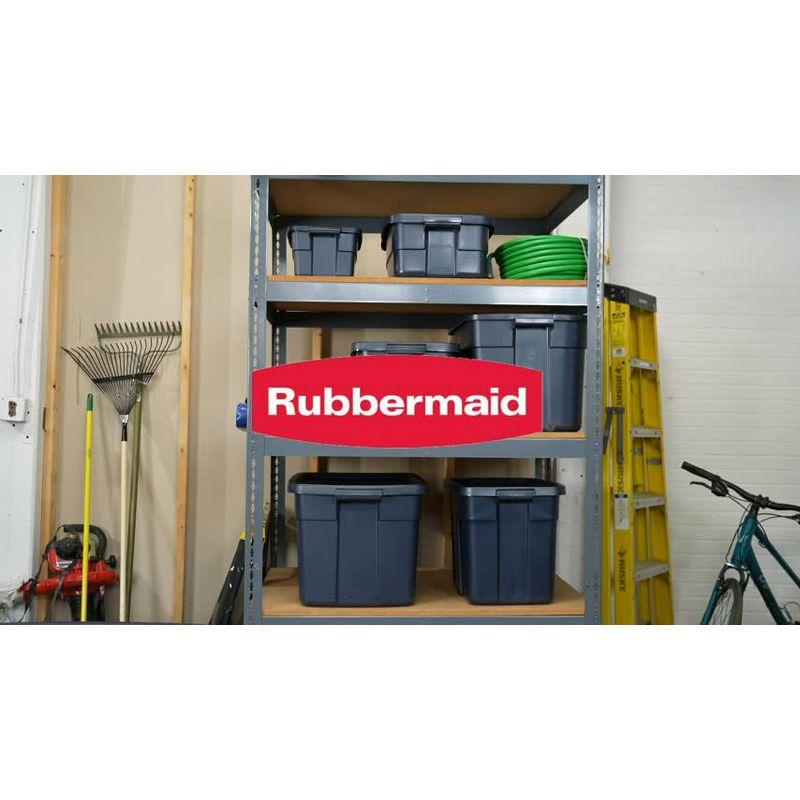 Rubbermaid Rubbermaid Roughneck Storage Totes, 14 Gallon, 6 Pack, Black/Grey