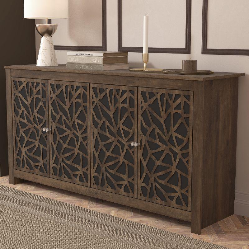 Galano Culbreath Wood 58.4 in. 4 Door Wide Sideboard with Adjustable Shelves