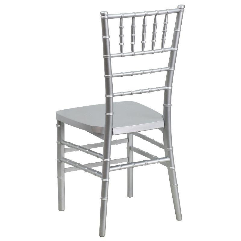 Elegant Silver Resin Chiavari Stackable Event Chair