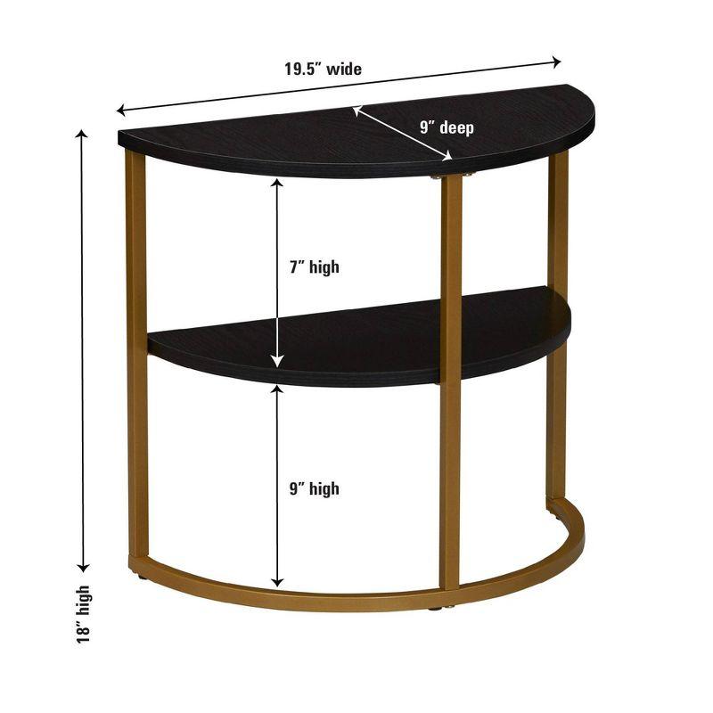 Household Essentials Half Moon Side End Table