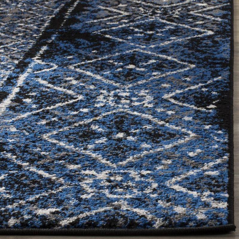 Adirondack ADR111 Machine Made Indoor Area Rug - Blue/Black - 4'x4' - Safavieh