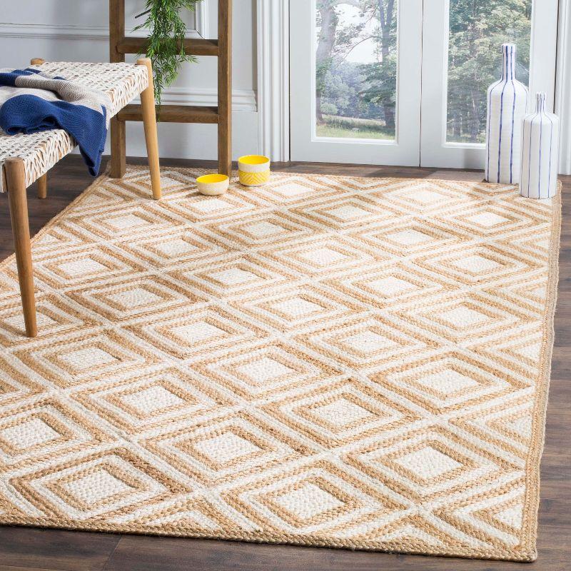 Cape Cod CAP304 Hand Woven Area Rug - Natural/Ivory - 5'x8' - Safavieh.