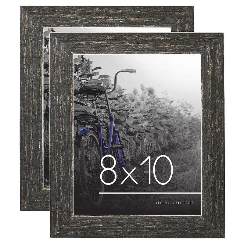 Rustic Brown 8x10 Distressed Wood Picture Frame Set