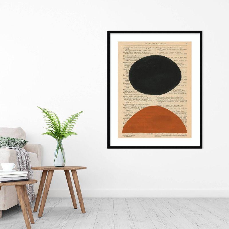 Amanti Art 33" x 41" Modern Prose III by W. Stramel Framed Wall Art Print Black: Abstract Lithograph, Vertical Layout