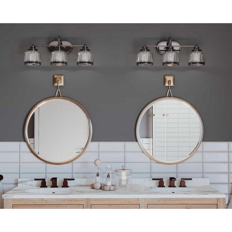 Progress Lighting Judson 3-Light Bath Vanity, Antique Bronze, Schoolhouse Globe Shade