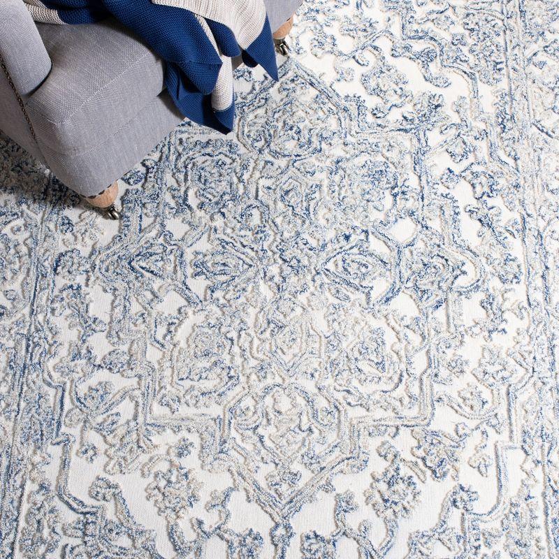 Trace TRC302 Hand Tufted Area Rug - Ivory/Blue - 8'x10' - Safavieh.