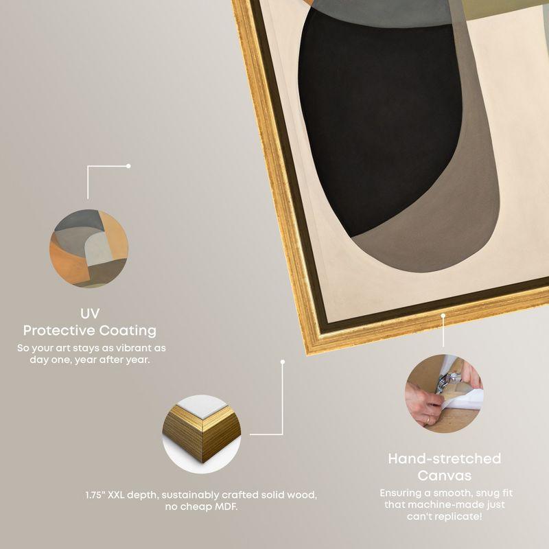 Art Remedy Ricole Modern Color Block Abstract Wall Art, 45" x 30", Gold Frame