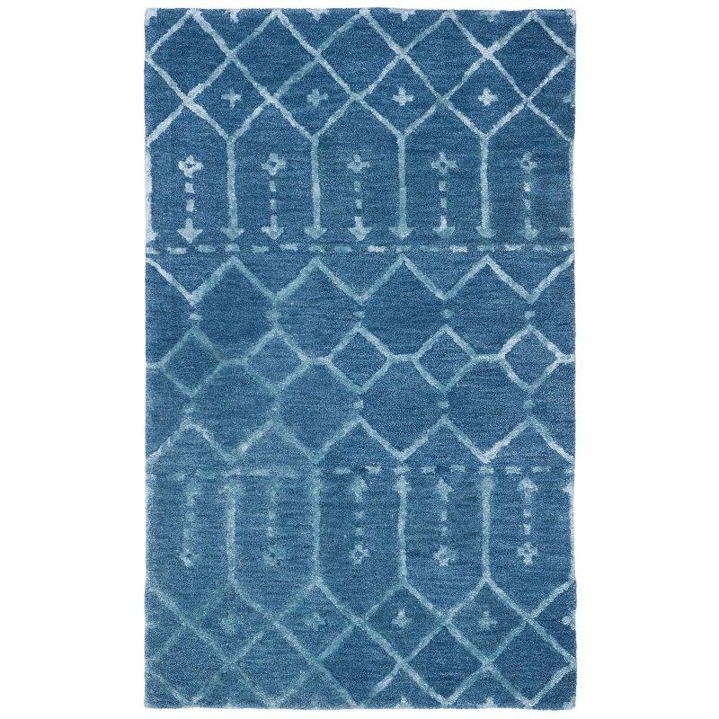 Himalaya HIM903 Handmade Accent Rug - 3'x5' - Navy/Silver - Safavieh
