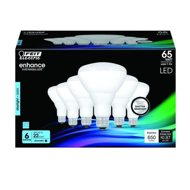 Feit Electric Enhance BR30 E26 (Medium) LED Bulb Daylight 65 Watt Equivalence 6 pk