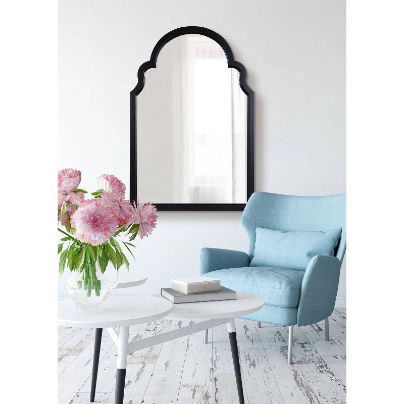 24" x 36" Hogan Arch Wall Mirror Black - Kate & Laurel All Things Decor: Modern MDF Frame, No Assembly Required