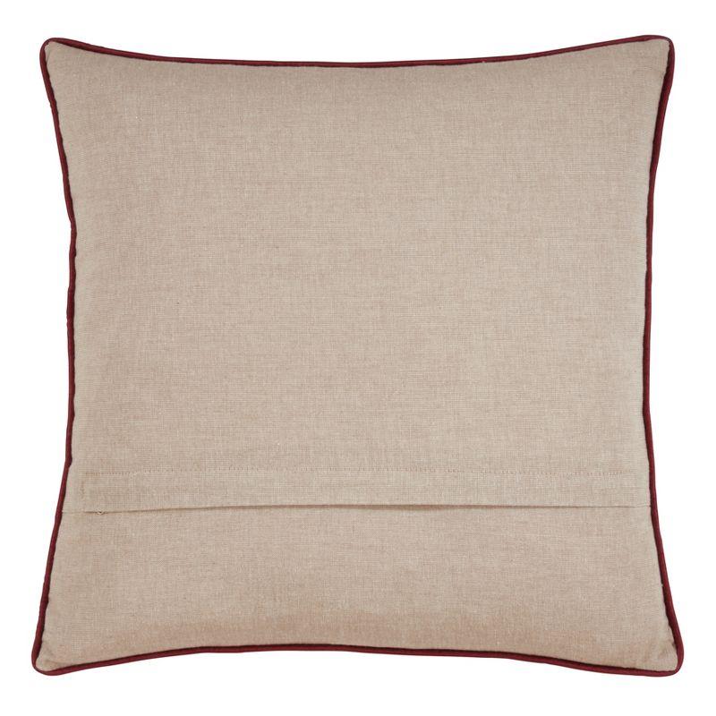 Saro Lifestyle Merry Christmas  Decorative Pillow Cover, Natural, 18"