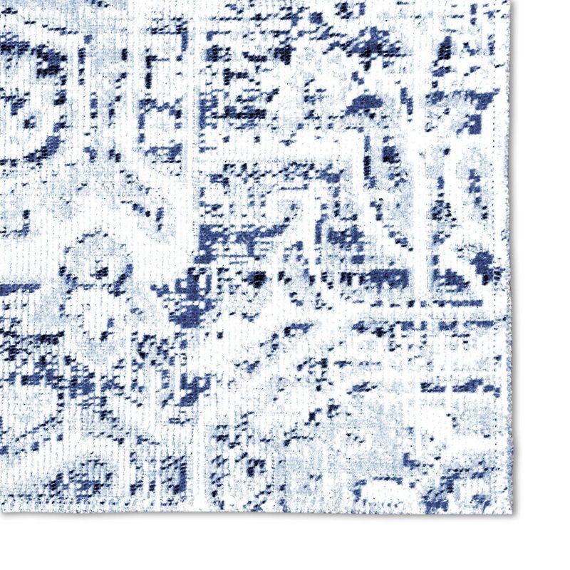 Nicole Miller Nicole Miller New York Patio Sofia Medallion Indoor/Outdoor Area Rug, Navy Blue/Aqua