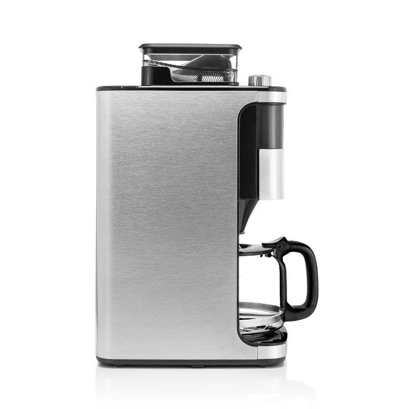 Melitta Aroma Fresh Plus 10c Drip Coffeemaker with Coffee Grinder: Stainless Steel, Digital Display, Automatic Shut-Off
