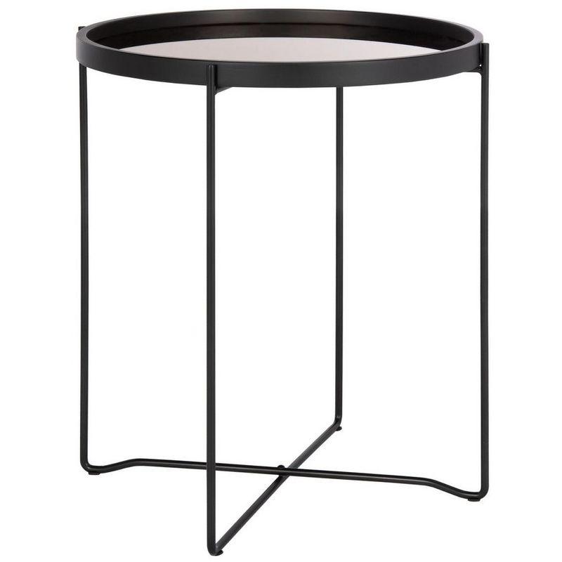 Ruby Small Tray Accent Table - Rose Gold/Black - Safavieh.