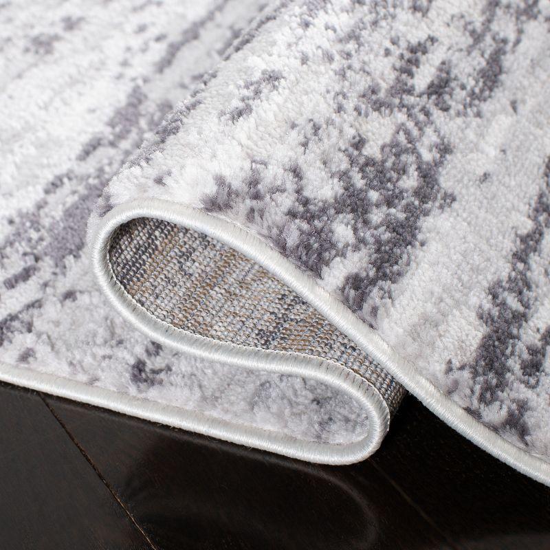 Amelia 700 ALA768 Machine Made Loomed Area Rug - Light Grey/Charcoal - 5'-3" X 5'-3"  Square - Safavieh