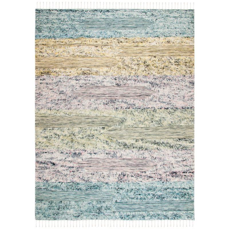 Casablanca CSB555 Hand Woven Wool Area Rug - Turquoise/Pink- 5' X 8' - Safavieh.
