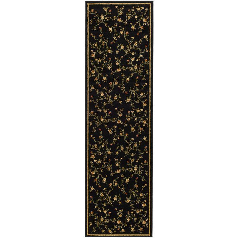 Lyndhurst LNH220 Power Loomed Runner Rug - Black - 2'3"x8' - Safavieh.