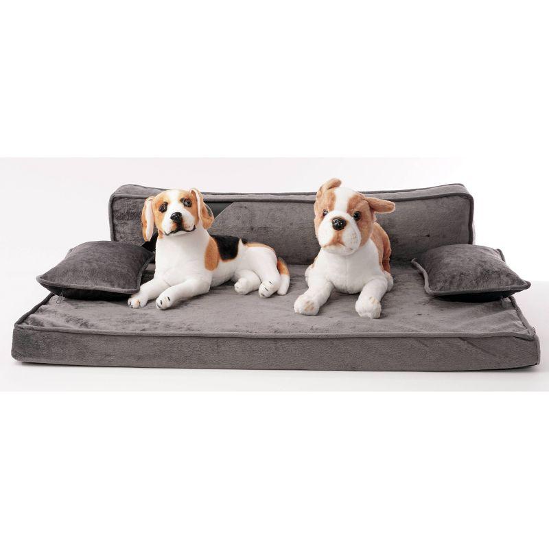 Medium Gray Orthopedic Outdoor Dog Sofa Bed