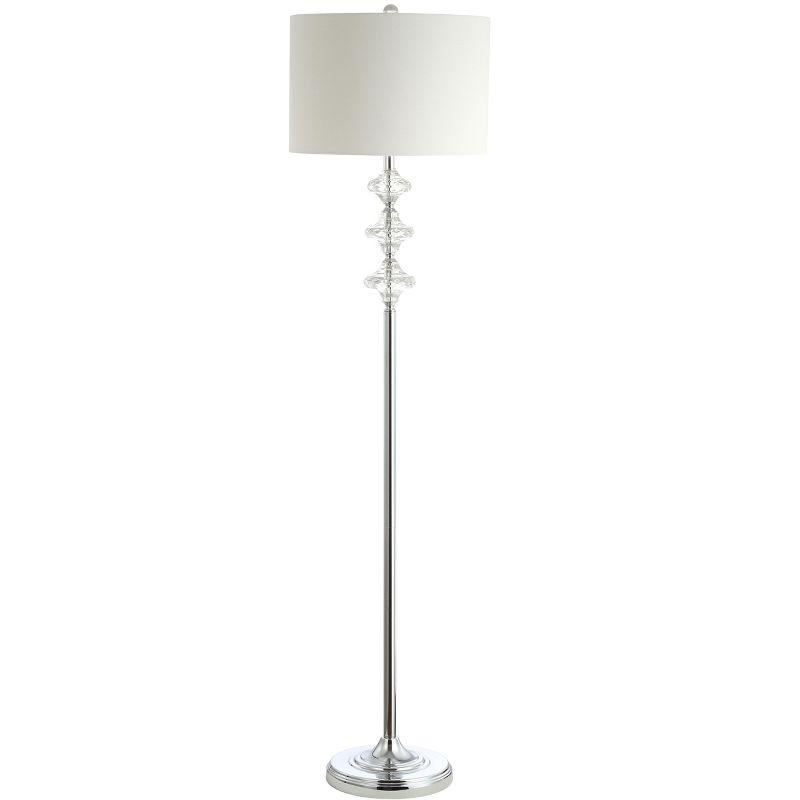 Park Avenue Polished Chrome & Crystal 60'' Traditional Floor Lamp