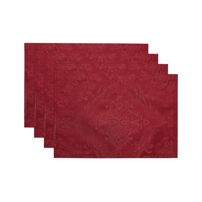 Elrene Caiden Elegance Damask Placemat, Set of 4 - 13" x 19" - Elrene Home Fashions