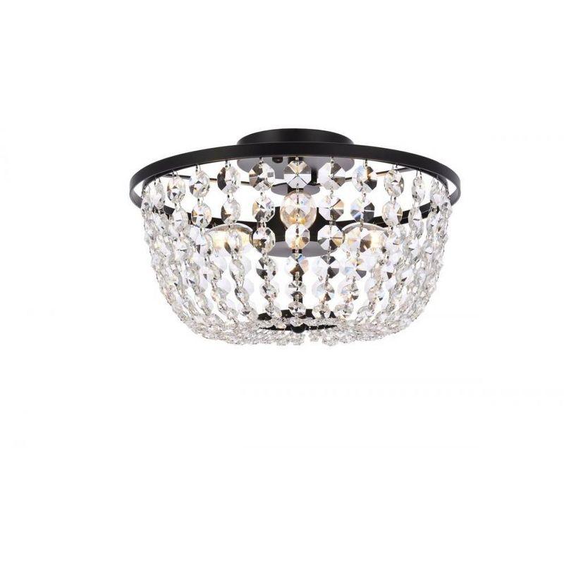 Elegant Lighting Cora 13 inch flush mount in black