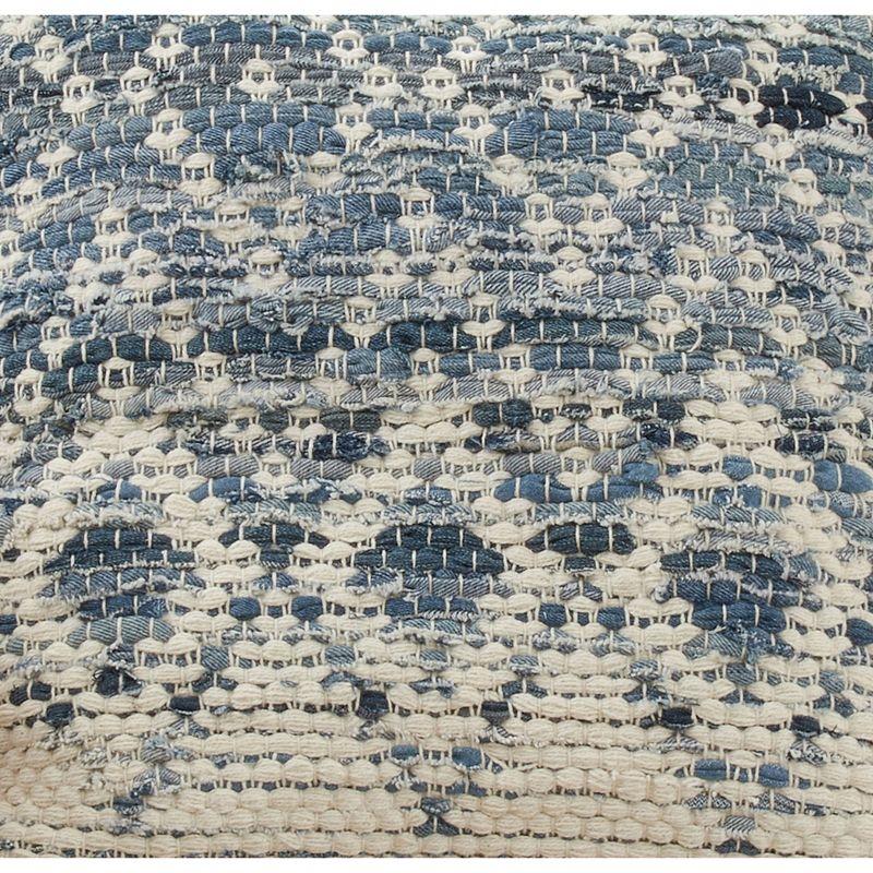 Blue Diamond Chindi Cotton Square Pillow Cover