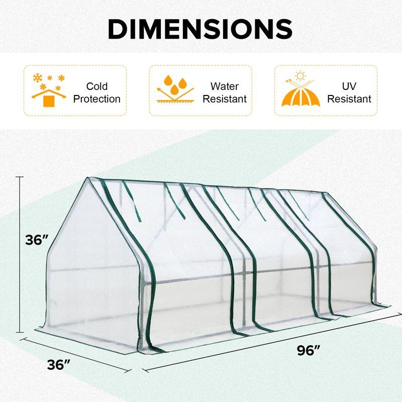 EAGLE PEAK 95'' W x 36'' D Mini Greenhouse With Bubble Film Cover